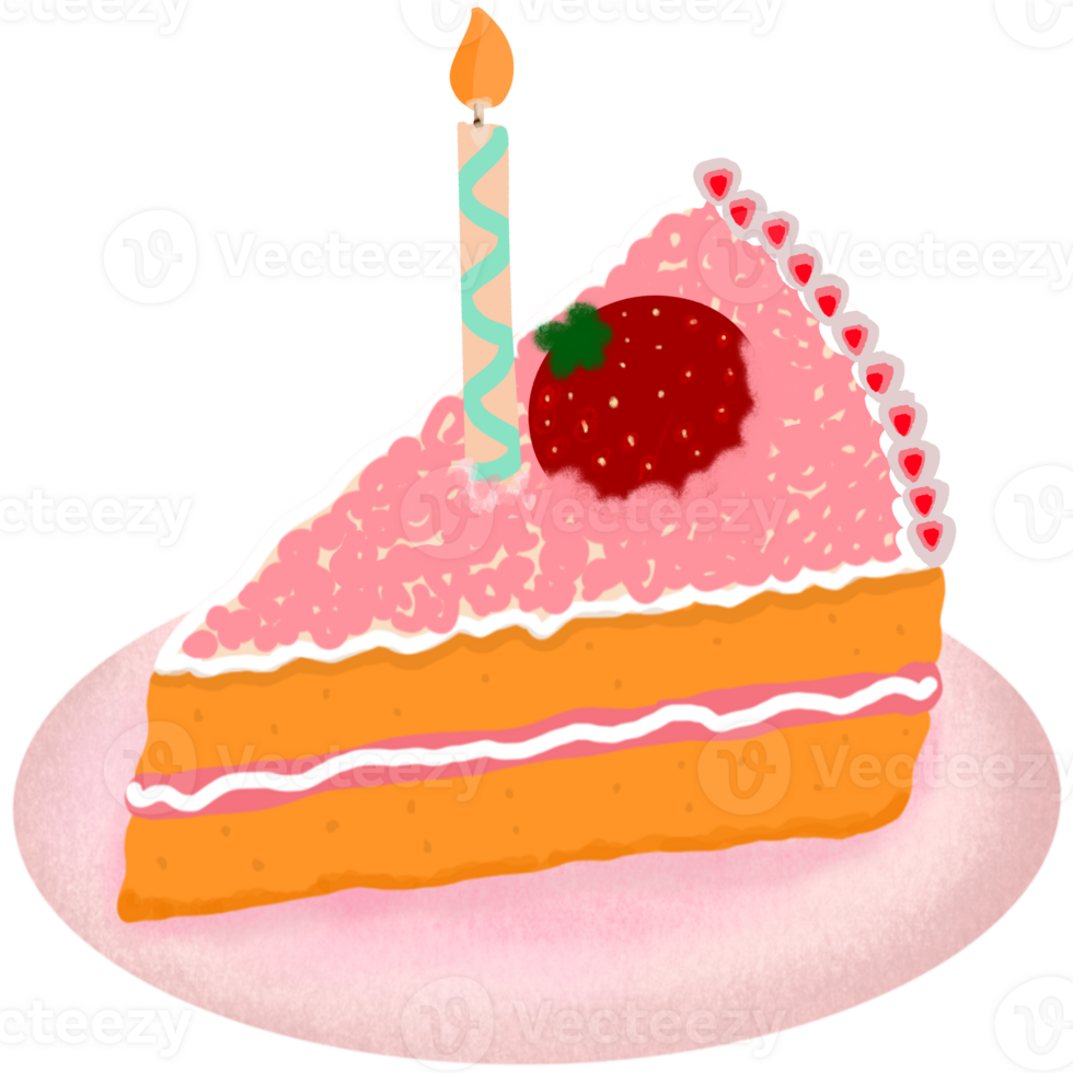 colorful birthday cake with candles. png