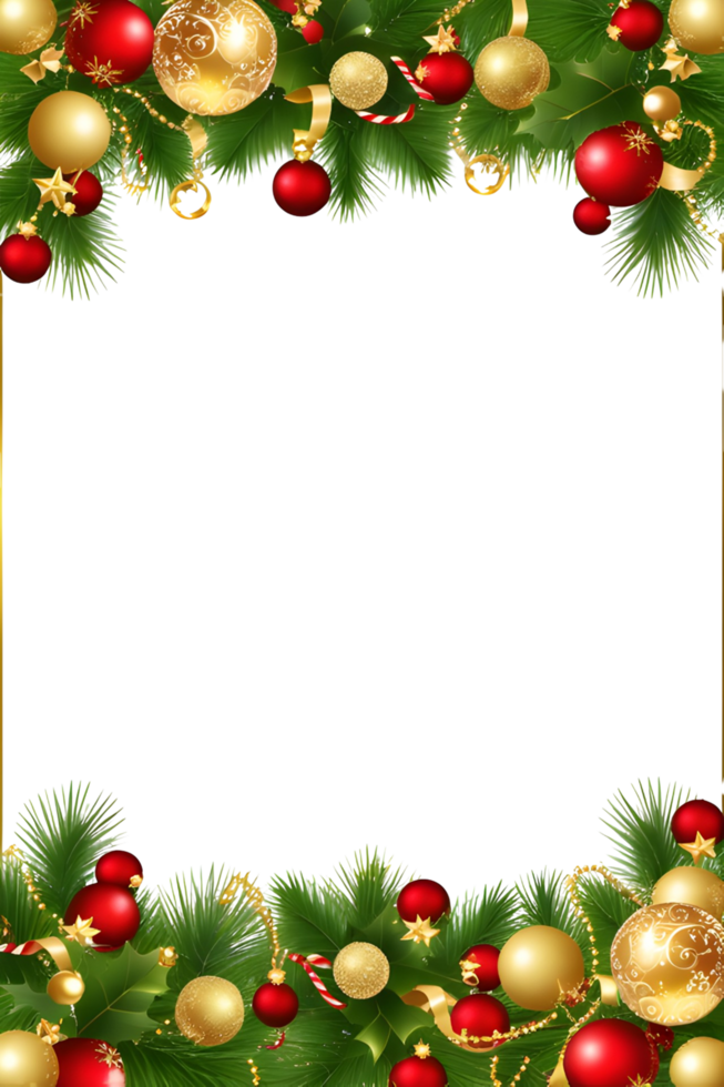 AI generated Christmas border frame PNG transparent background 36110355 PNG