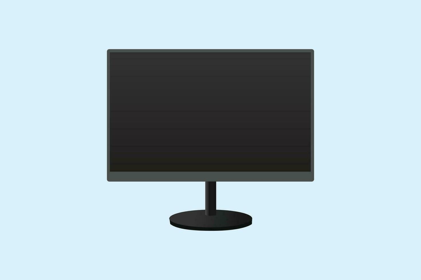 Modern computer Monitor design and line art in vector illustration