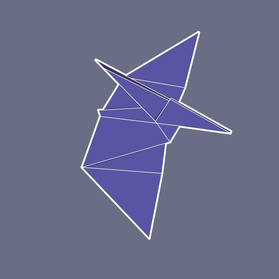 Pterodactyl origami vector illustration