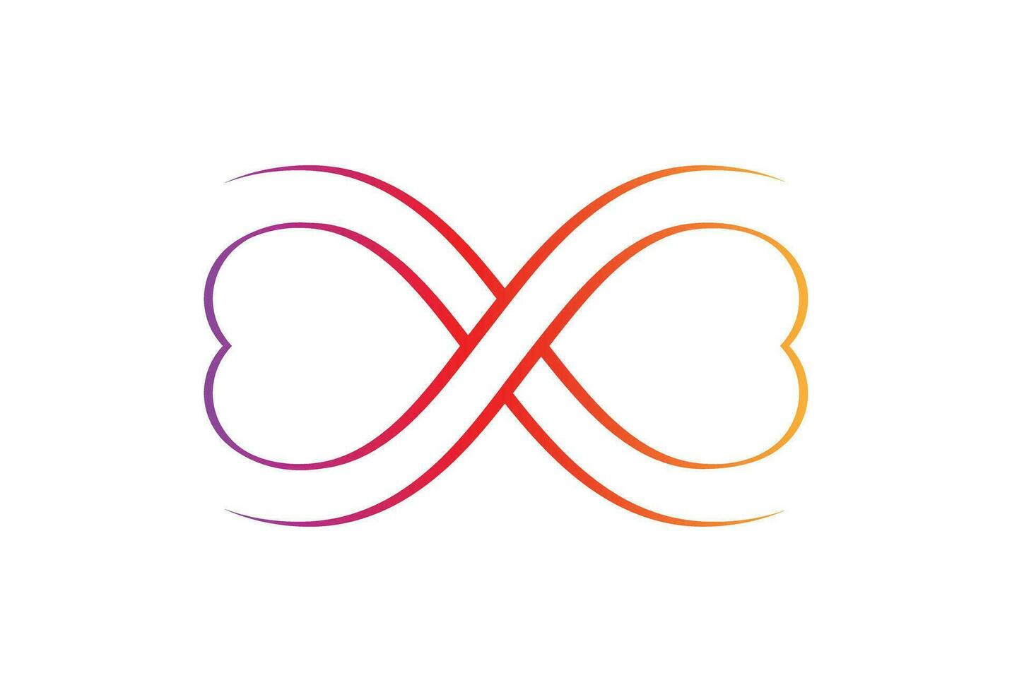 Heart infinity symbol vector