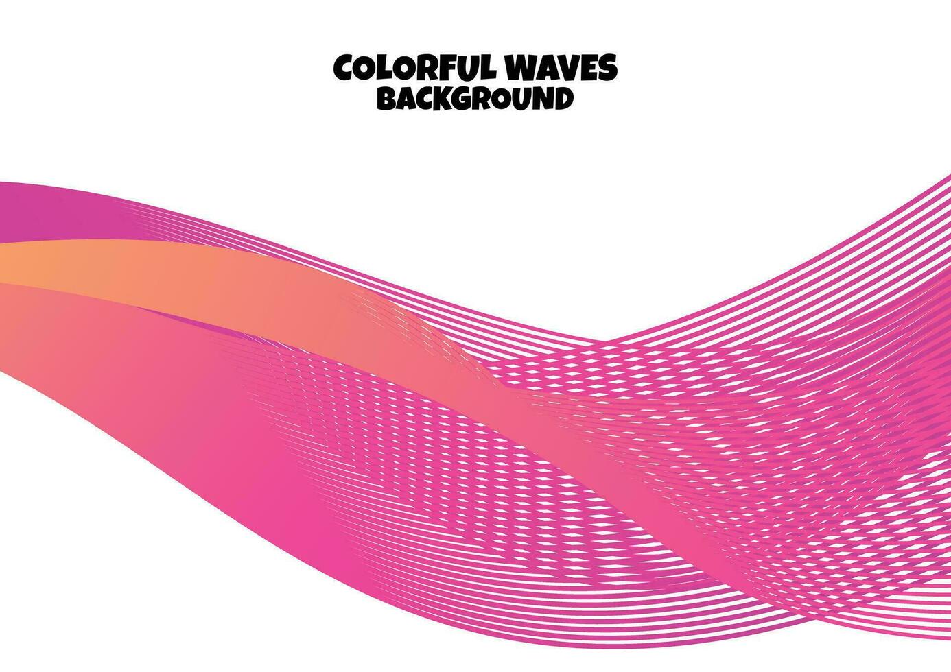 lines wavy colorful on white background vector