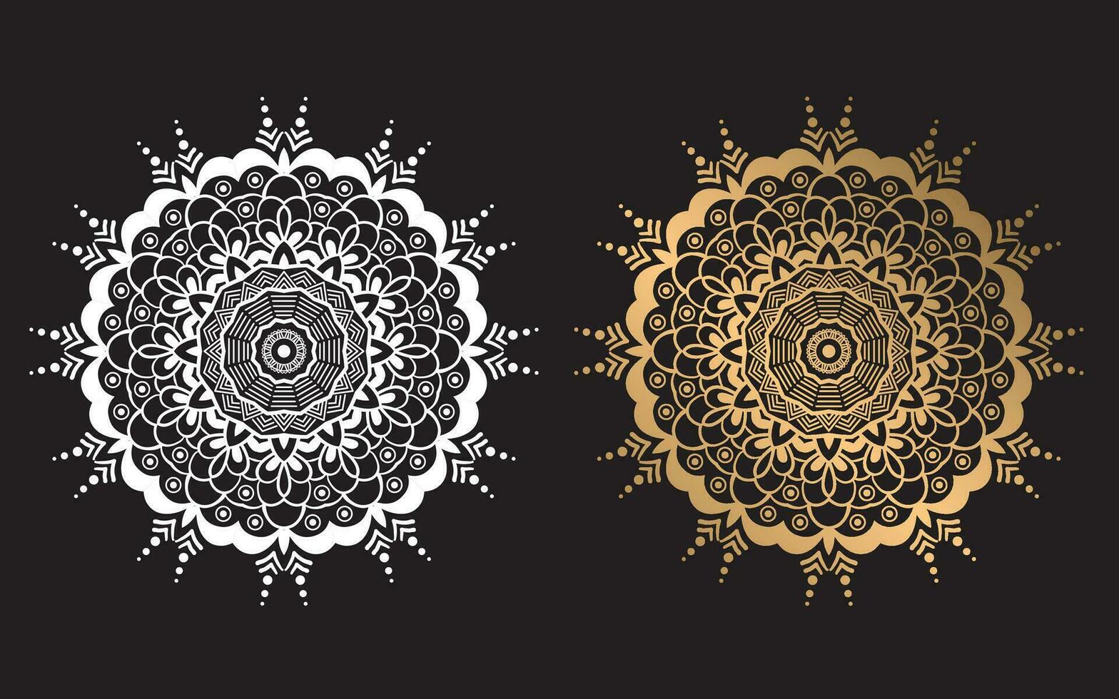 Luxury gold  mandala, Colorful Mandala for henna, mehndi, tattoo, Decorative ethnic ornamental elements, Oriental patterns, Arabic mandala design. vector