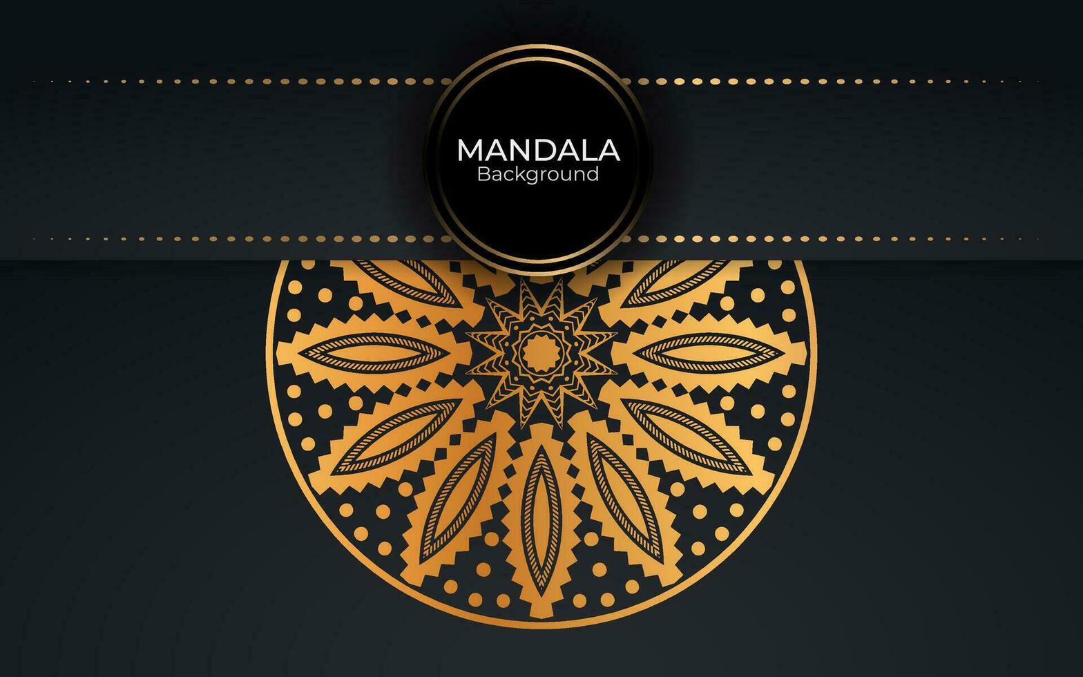 lujo oro mándala, vistoso mandala para alheña, mehndi, tatuaje, decorativo étnico ornamental elementos, oriental patrones, Arábica mandala diseño. vector