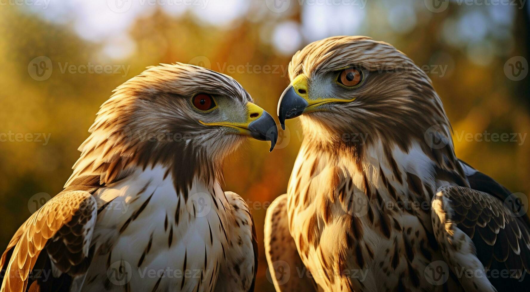 AI generated close-up of atropical wild bird in the forest, tropical wild bird, wild bird in the forest, bird sitting on the tree photo