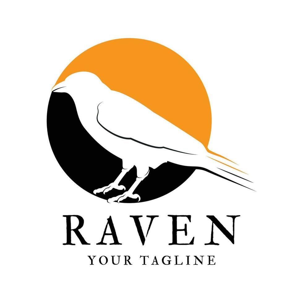 raven logo icon vector design template.logo suitable for gothic theme, entertainment, and many creative business company