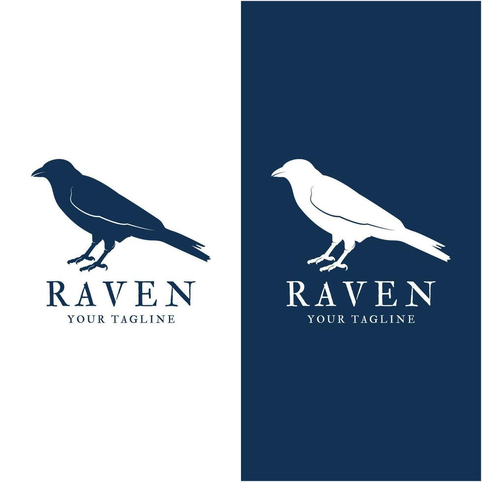 raven logo icon vector design template.logo suitable for gothic theme, entertainment, and many creative business company
