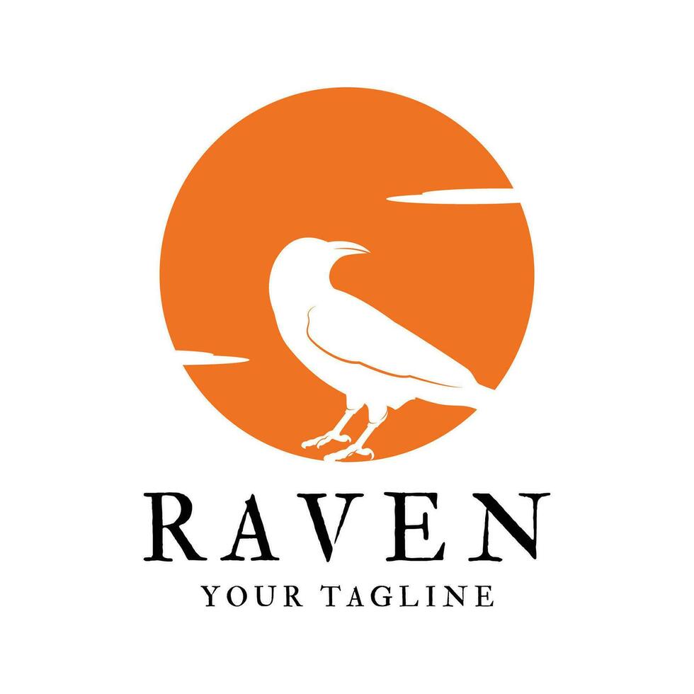 raven logo icon vector design template.logo suitable for gothic theme, entertainment, and many creative business company