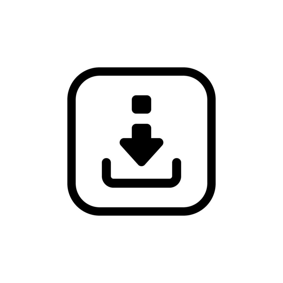 Download icon vector. Upload button illustration. Load symbol or logo. vector