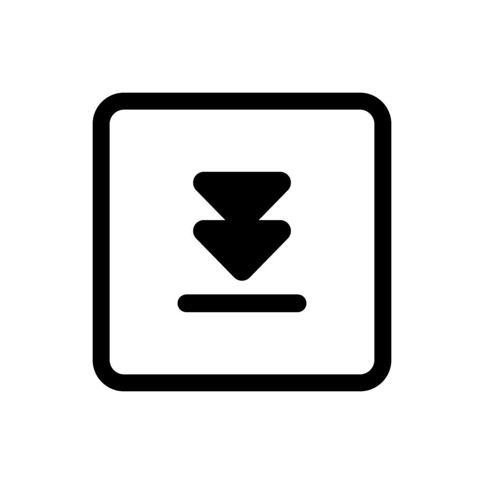 Download icon vector. Upload button illustration. Load symbol or logo. vector