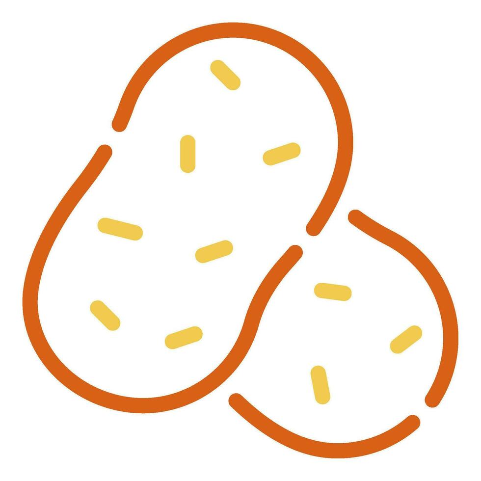 Potato icon illustration for uiux, web, app, infographic, etc vector