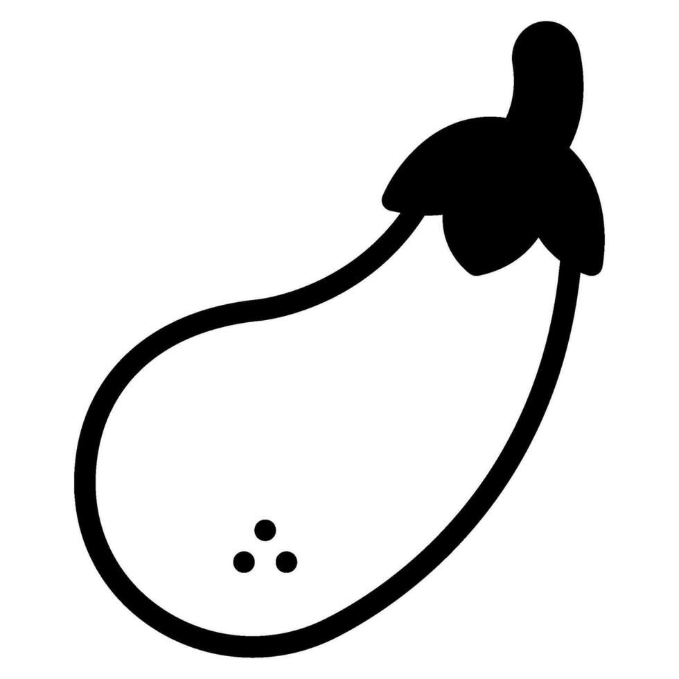 Eggplant icon illustration for uiux, web, app, infographic, etc vector
