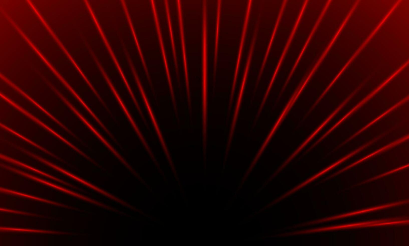 Abstract red light speed zoom on black background technology vector