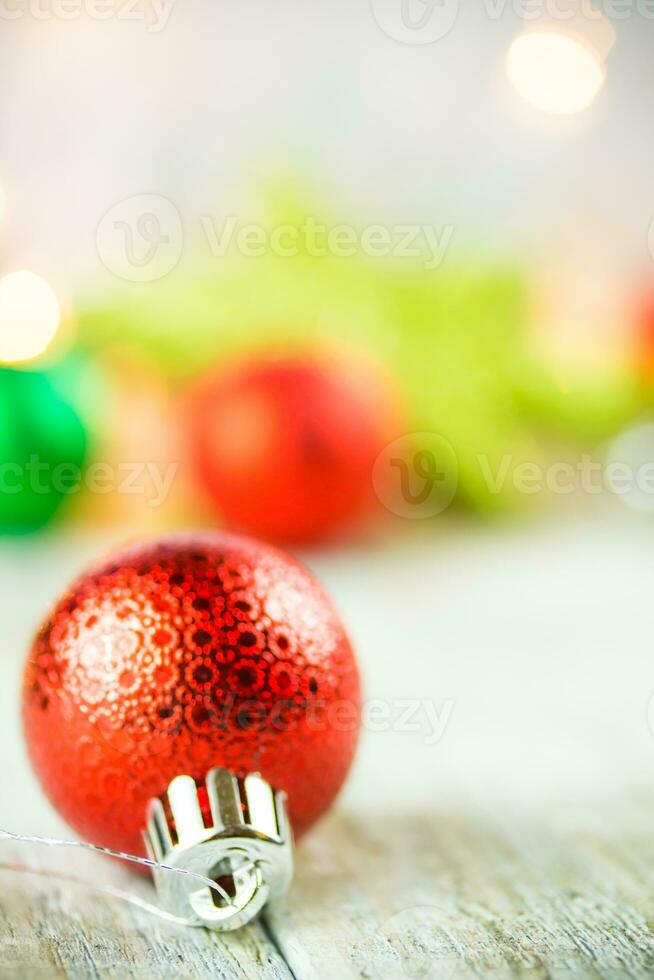 Christmas Holiday Lights and Ornaments Background photo