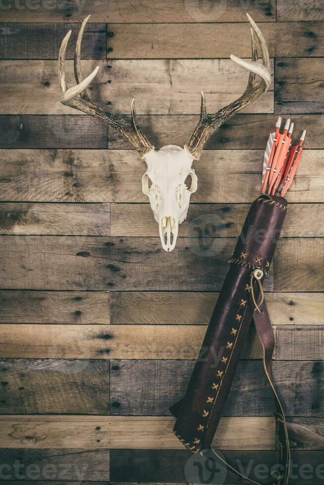 tradicional tiro al arco ciervo caza concepto foto