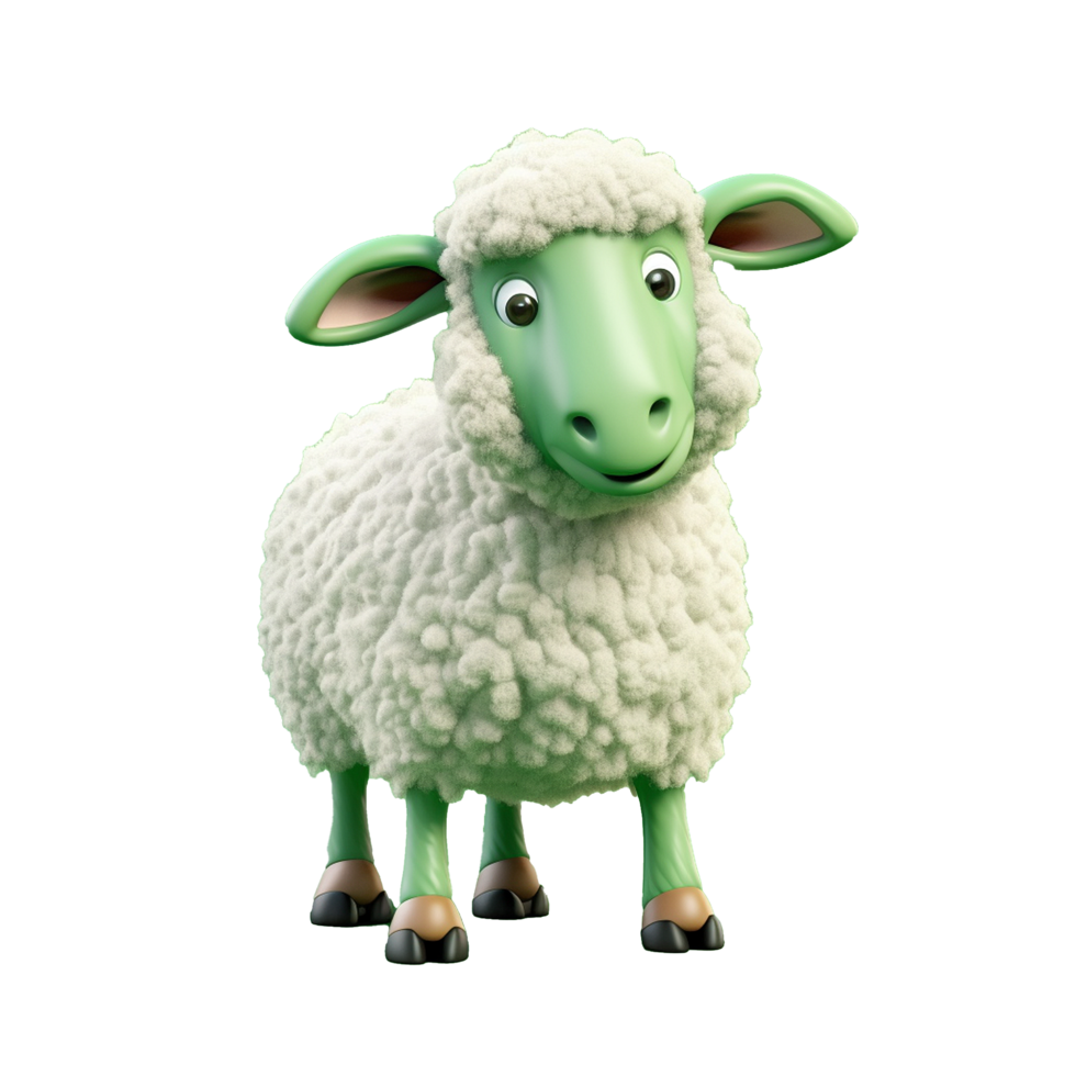 AI generated Sheep png isolated on transparent background