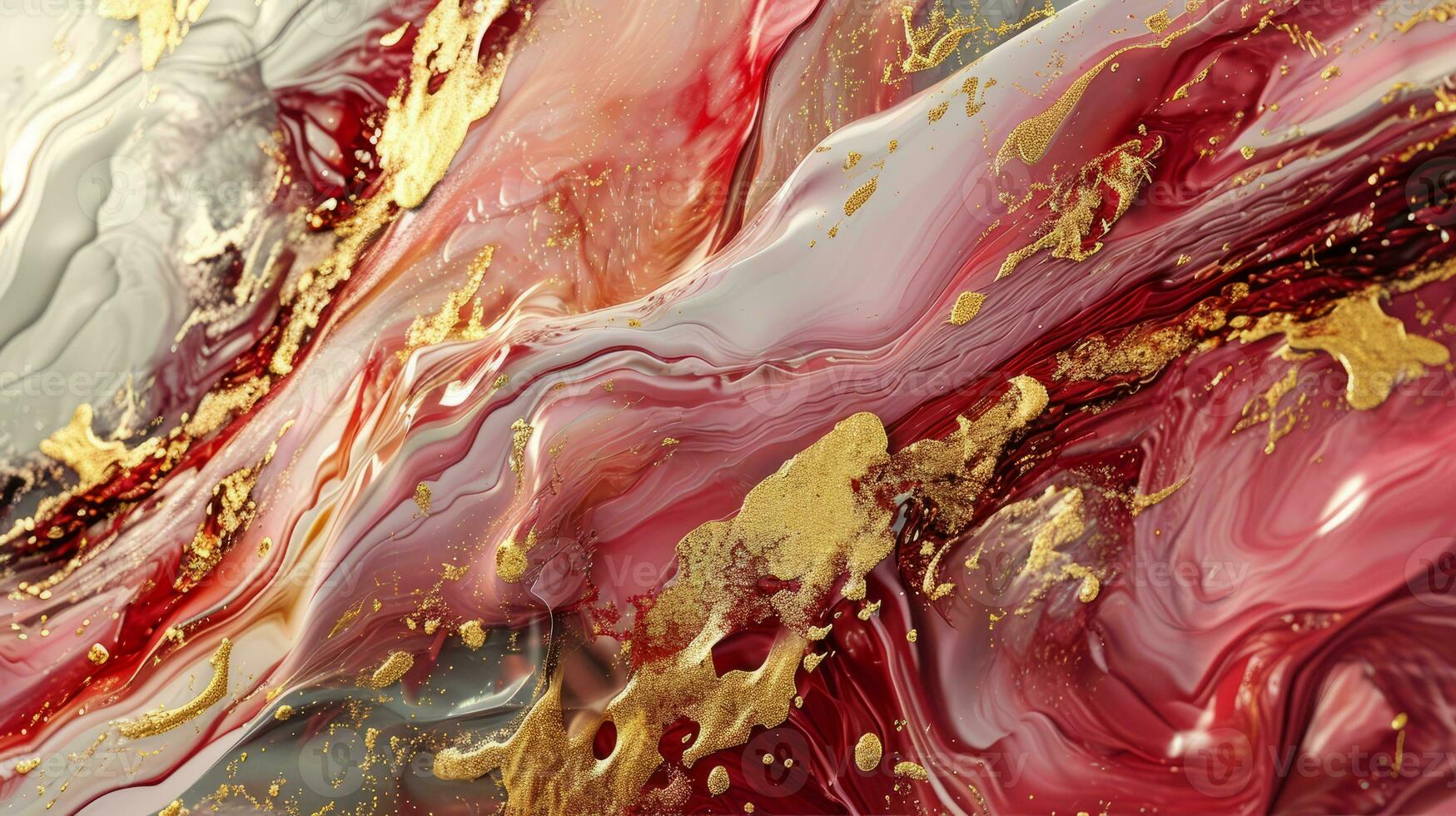 AI generated Abstract suminagashi for cover design. Elegant marble gold texture. photo