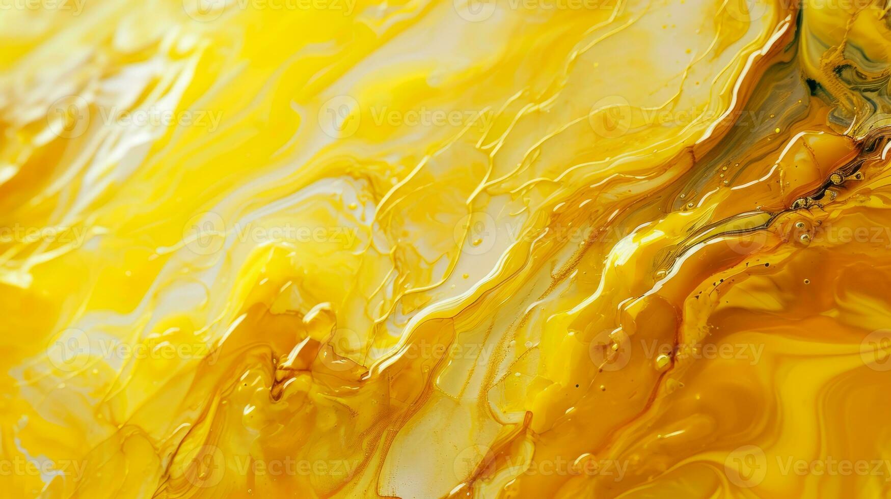 AI generated Yellow suminagashi. Trendy nature marble pattern. photo