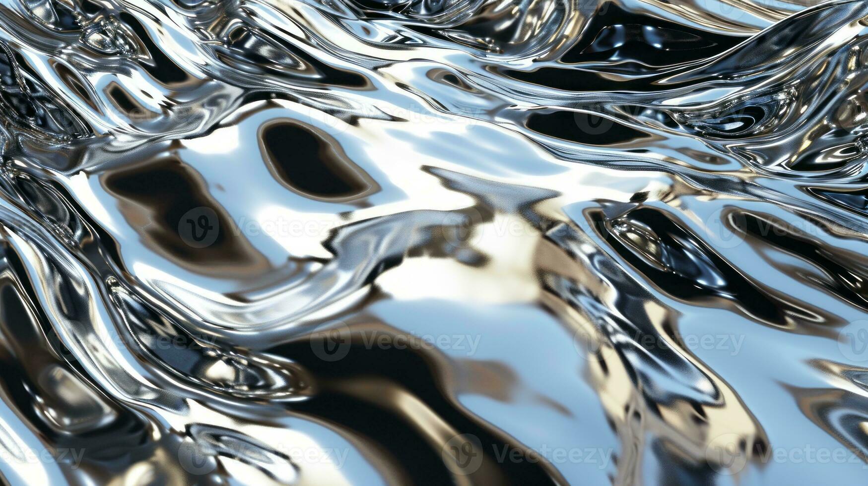 AI generated Metallic background with waves for wallpapers photo