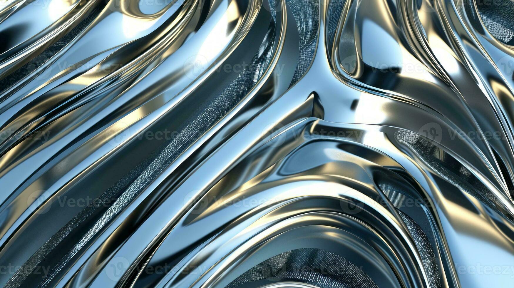 AI generated Metallic background with waves for wallpapers photo