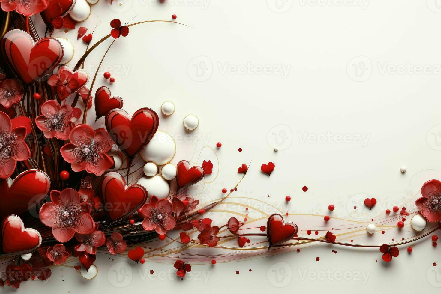 AI generated Romantic Chocolate Valentine's Day Banner, Space for Text - Elegant Love Background for Greetings and Advertisements photo