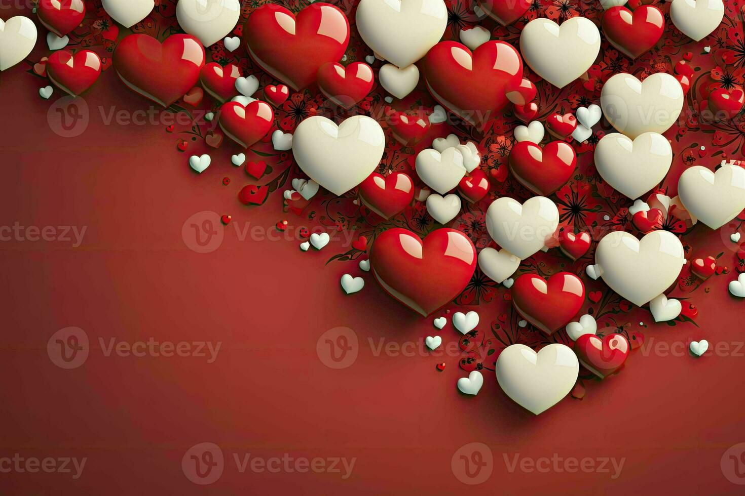 ai generado romántico chocolate San Valentín día bandera, espacio para texto - elegante amor antecedentes para saludos y anuncios foto