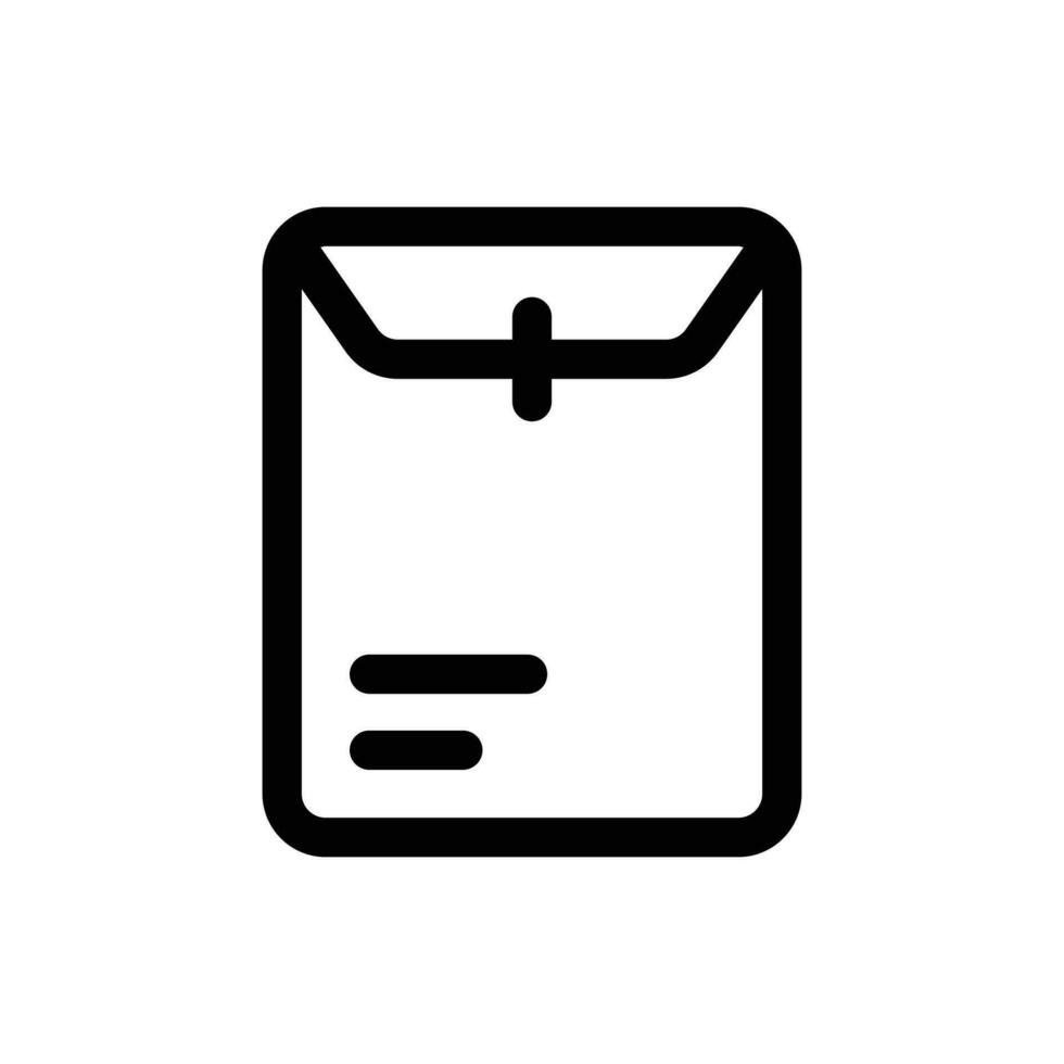 Envelope icon in trendy outline style isolated on white background. Envelope silhouette symbol for your website design, logo, app, UI. Vector illustration, EPS10.