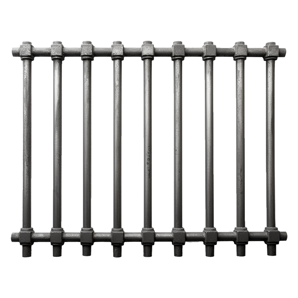 AI generated Prison iron bars isolated on transparent background png