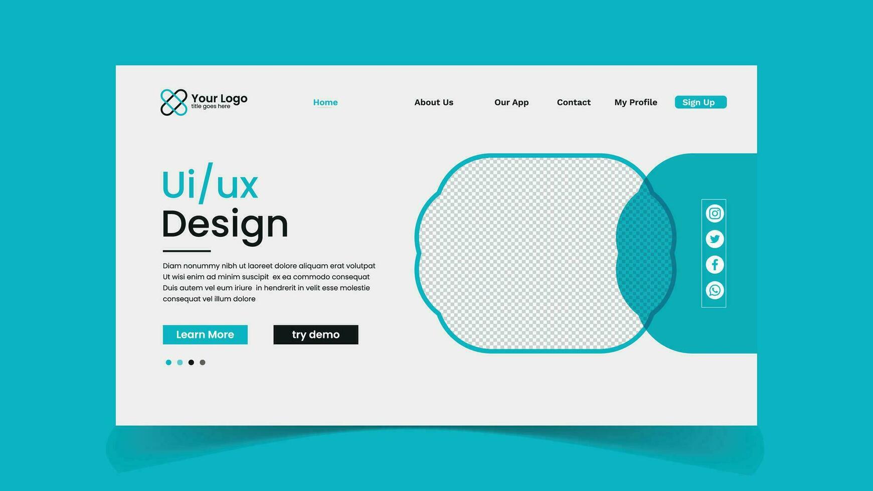 ui ux web página diseño aterrizaje página ilustración diseño vector