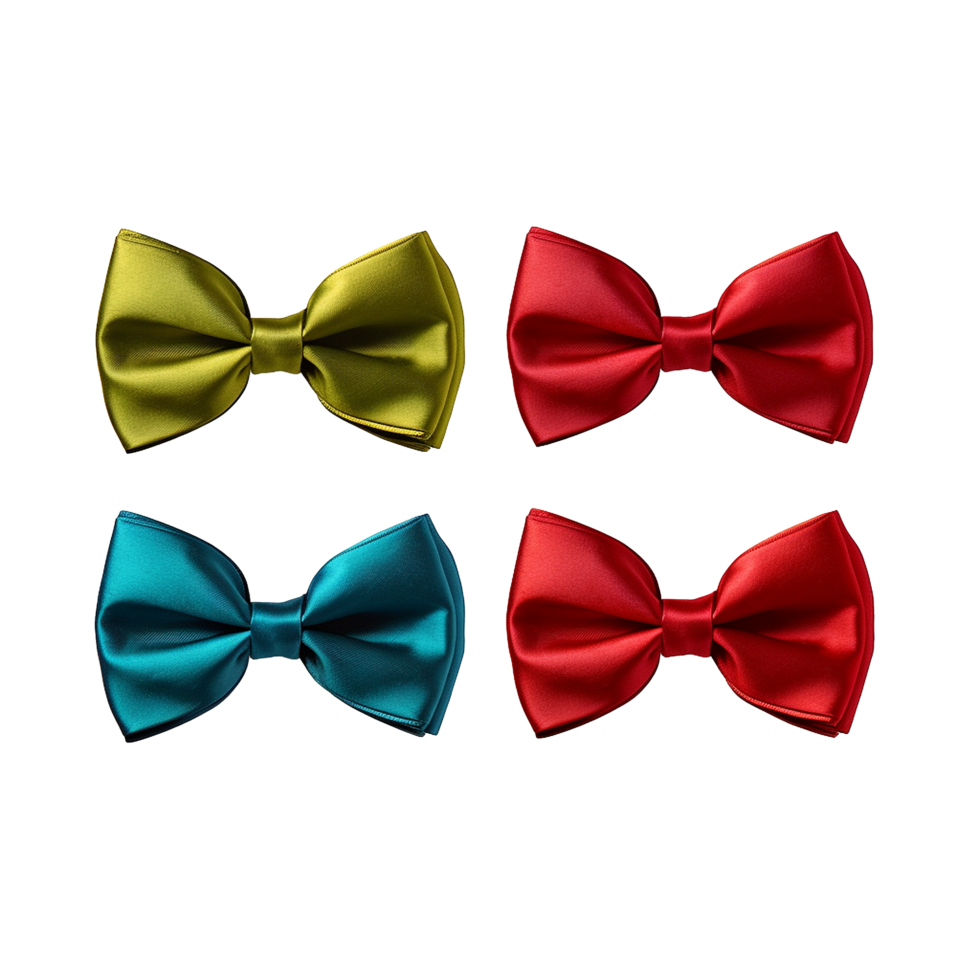 AI generated Bow tie ribbon png isolated on transparent background