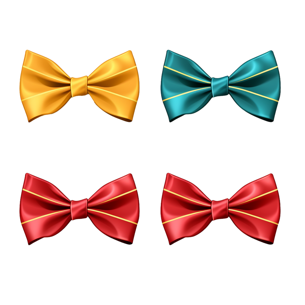 AI generated Bow tie ribbon png isolated on transparent background