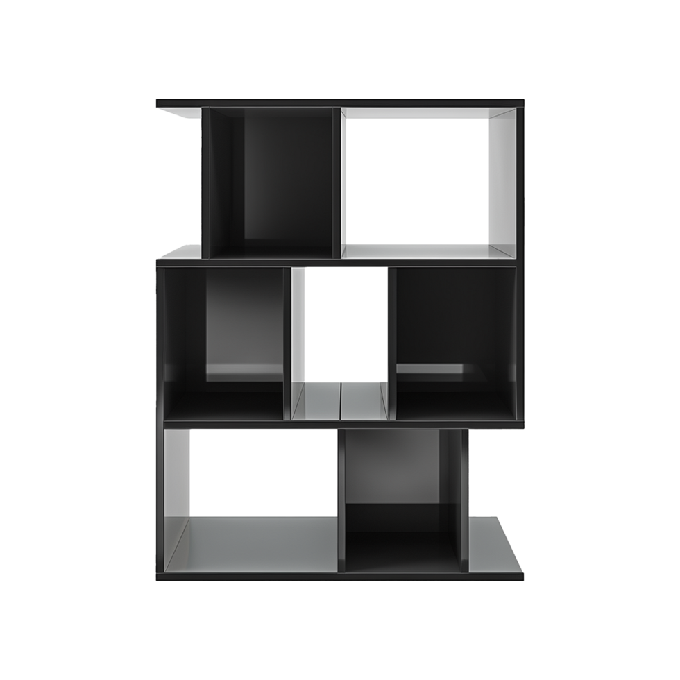 AI generated Elegant Black Cube self isolated on transparent background png