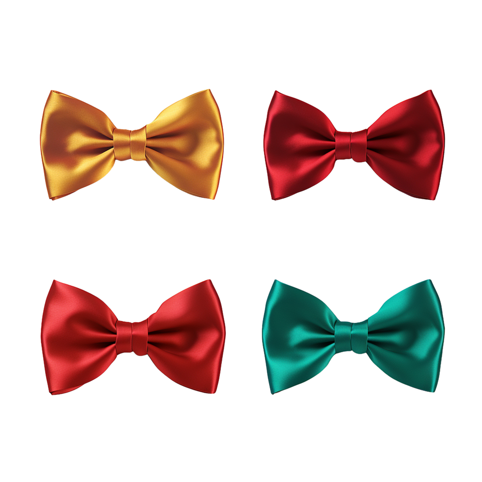 AI generated Bow tie ribbon png isolated on transparent background