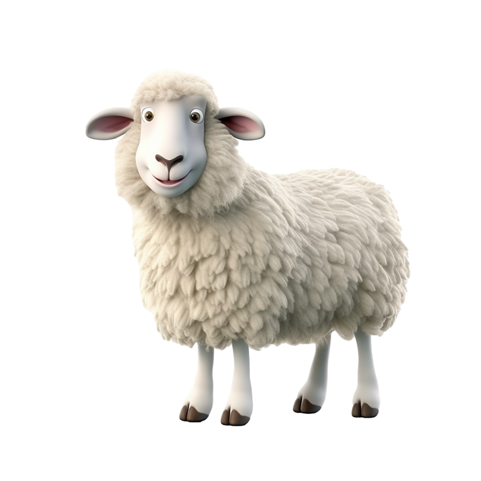 AI generated Sheep png isolated on transparent background