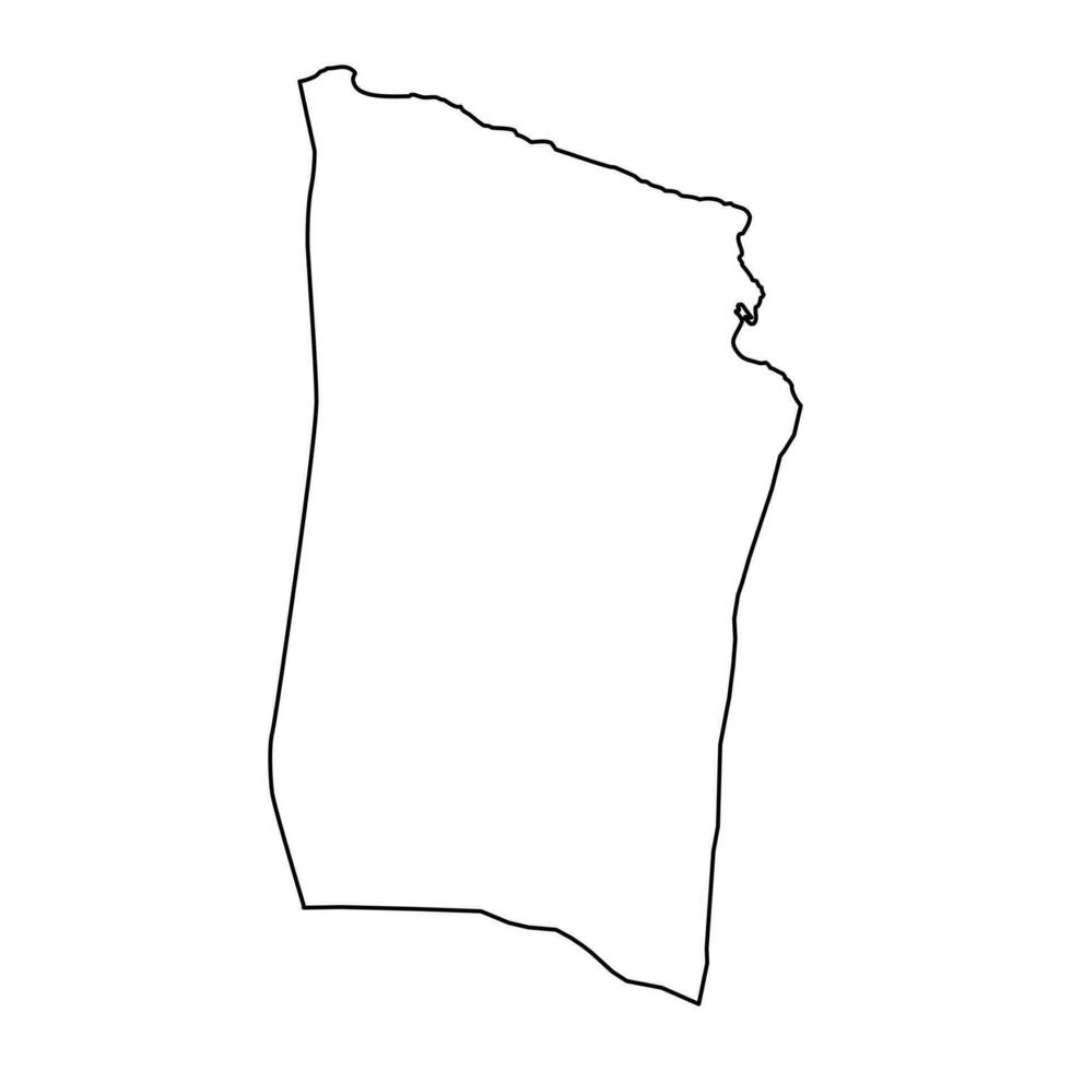 Derna district map, administrative division of Libya. Vector illustration.