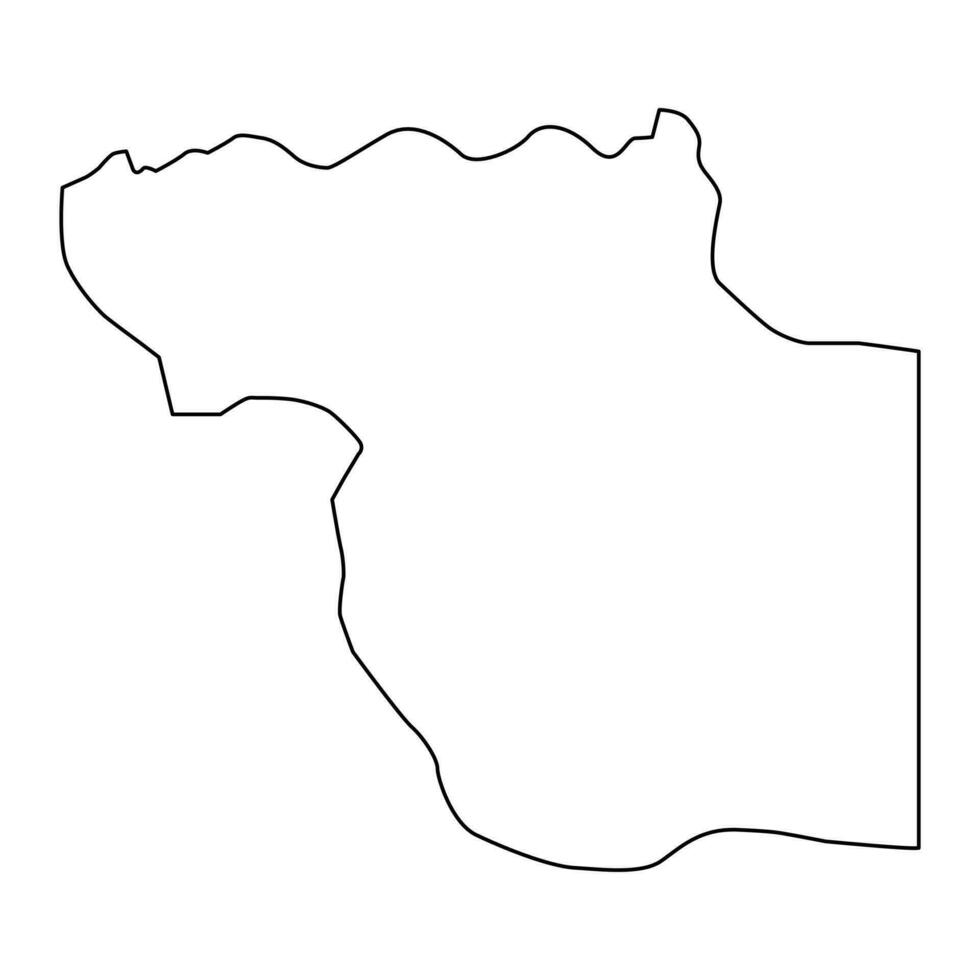 Jufra district map, administrative division of Libya. Vector illustration.