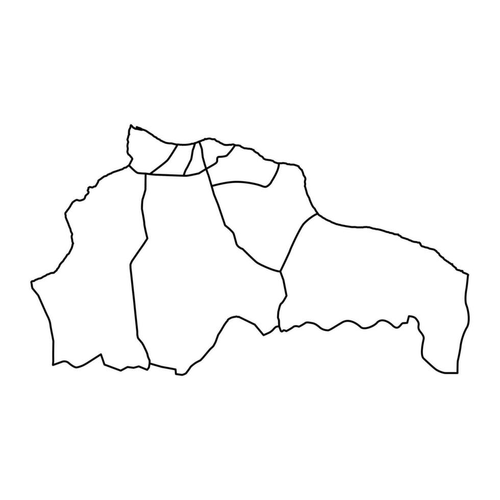 Tripolitania region map, administrative division of Libya. Vector illustration.