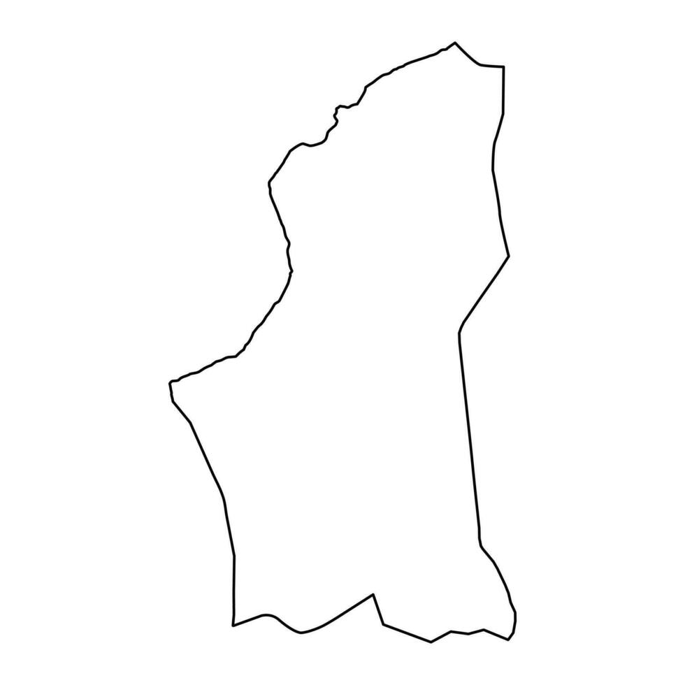 Nalut district map, administrative division of Libya. Vector illustration.