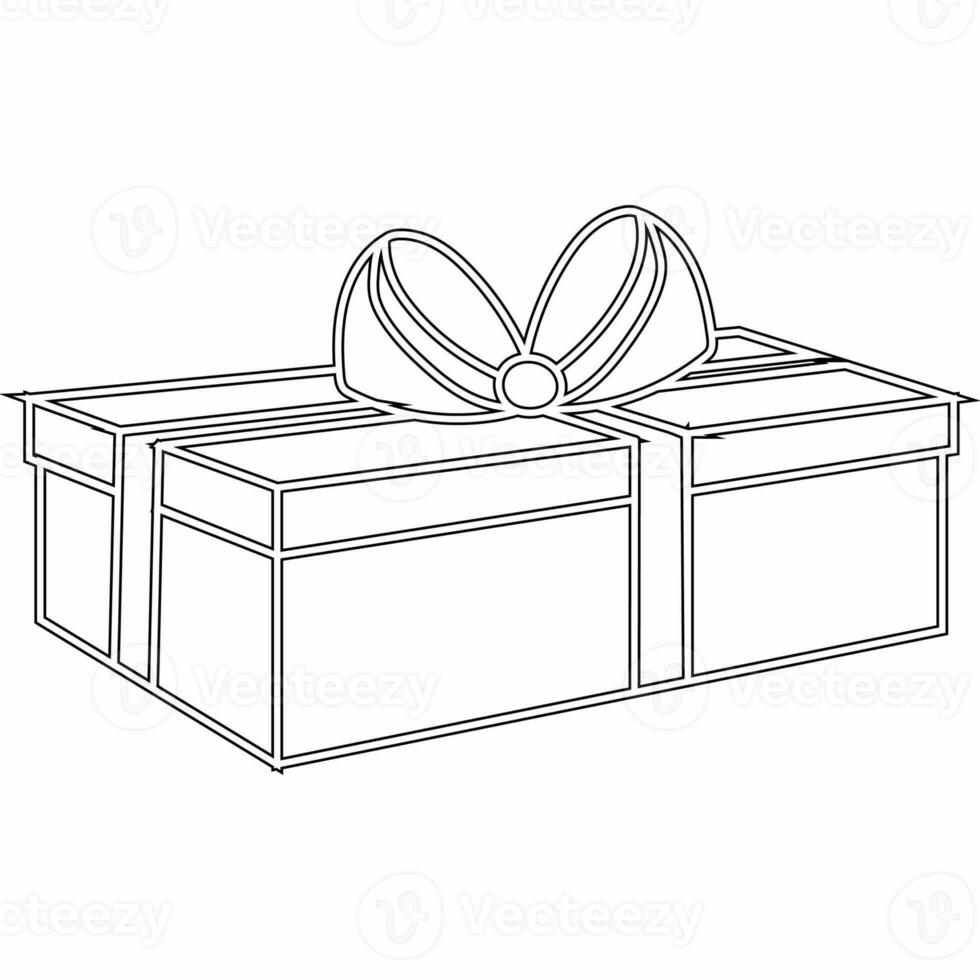 Gift boxes drawing decoration design. photo