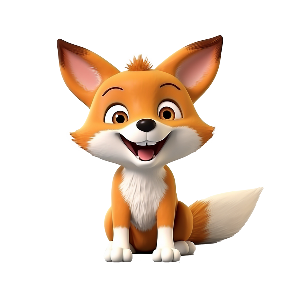 AI generated Fox png isolated on transparent background