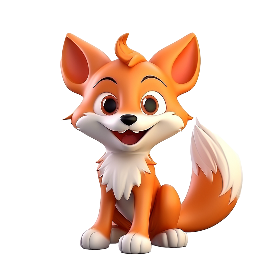 AI generated Fox png isolated on transparent background
