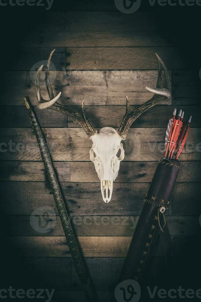 Traditional Archery Deer Hunting Concept photo