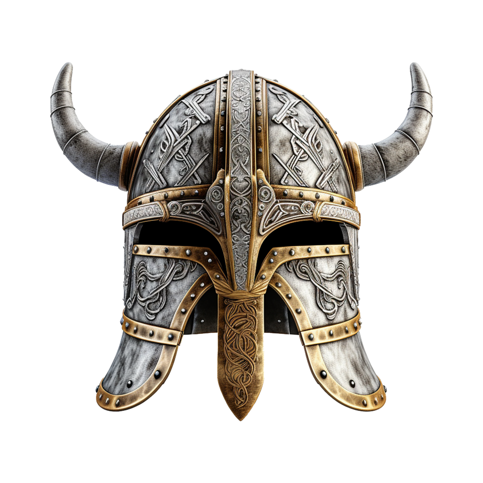 AI generated Viking helmet isolated on transparent background png