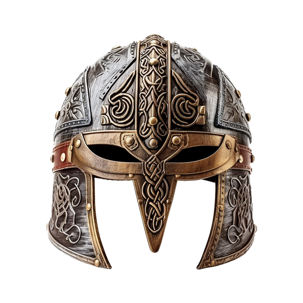 AI generated Viking helmet isolated on transparent background png