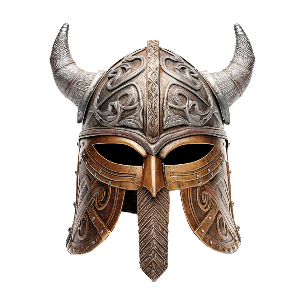 AI generated Viking helmet isolated on transparent background png