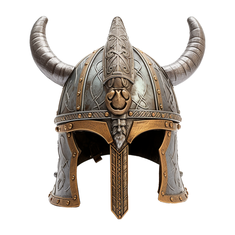 AI generated Viking helmet isolated on transparent background png
