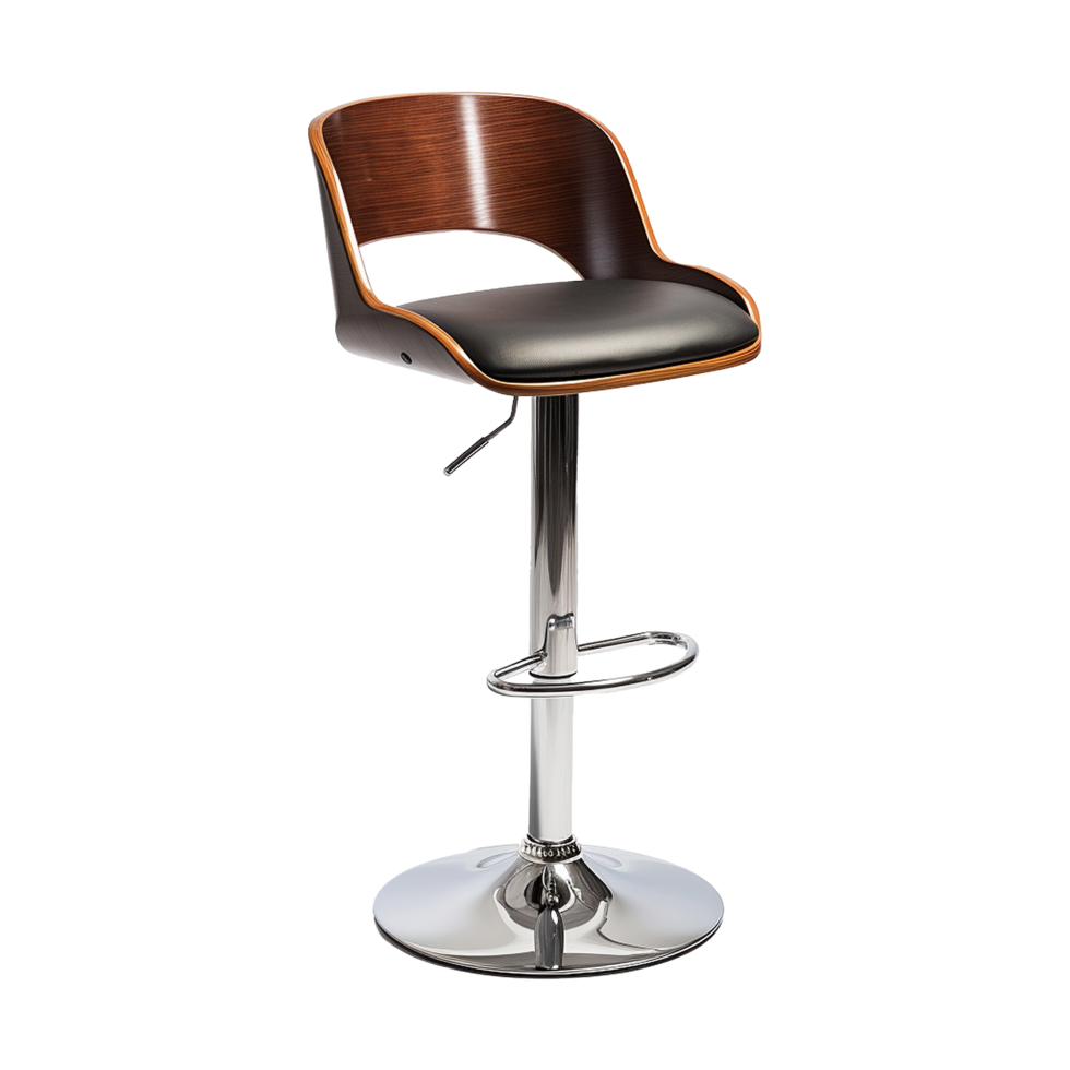AI generated Adjustment Bar Stool isolated on transparent background