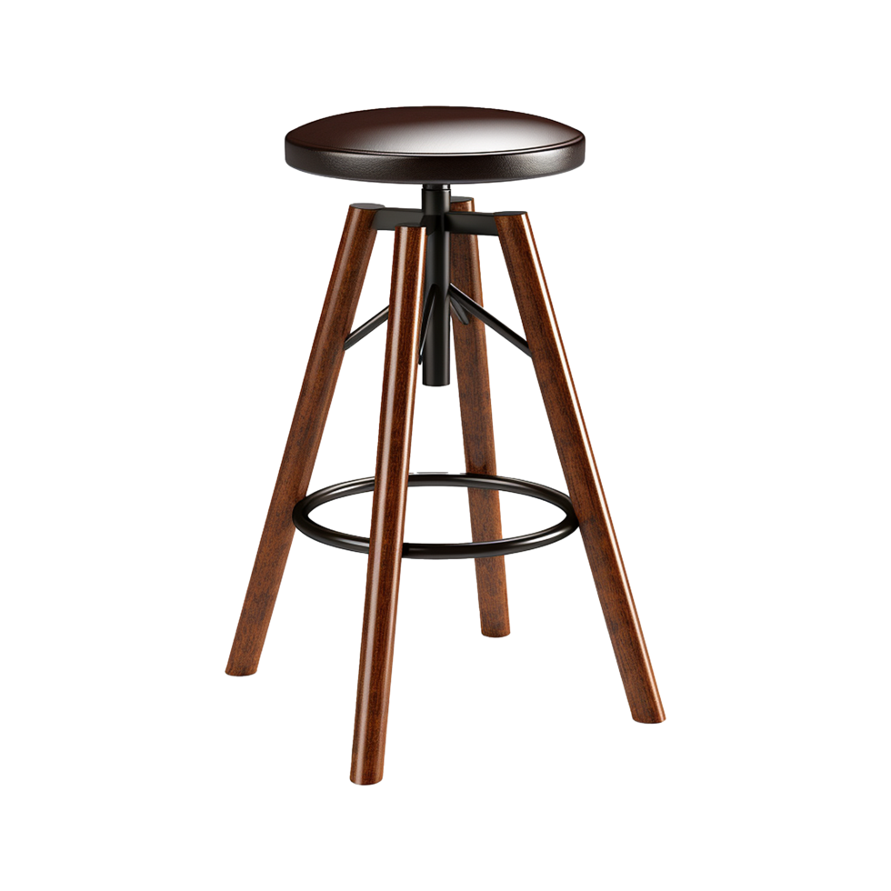 AI generated Adjustment Bar Stool isolated on transparent background png