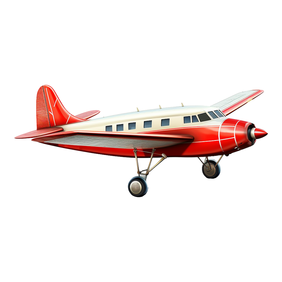 AI generated Airplane flying isolated on transparent background png
