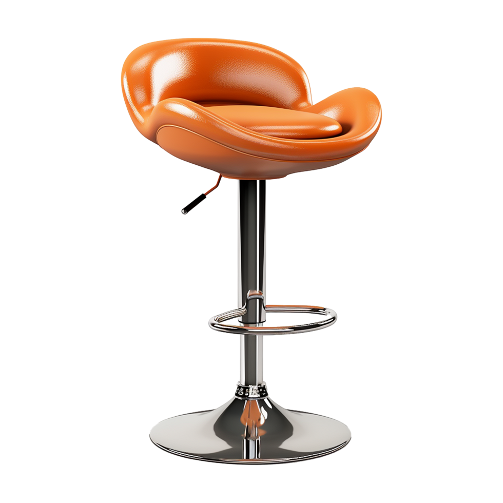 AI generated Adjustment Bar Stool isolated on transparent background png